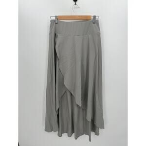 Modest Swim Skirt Built in Shorts Faux Wrap Ruffle Midi Pull on Stretch Waist M